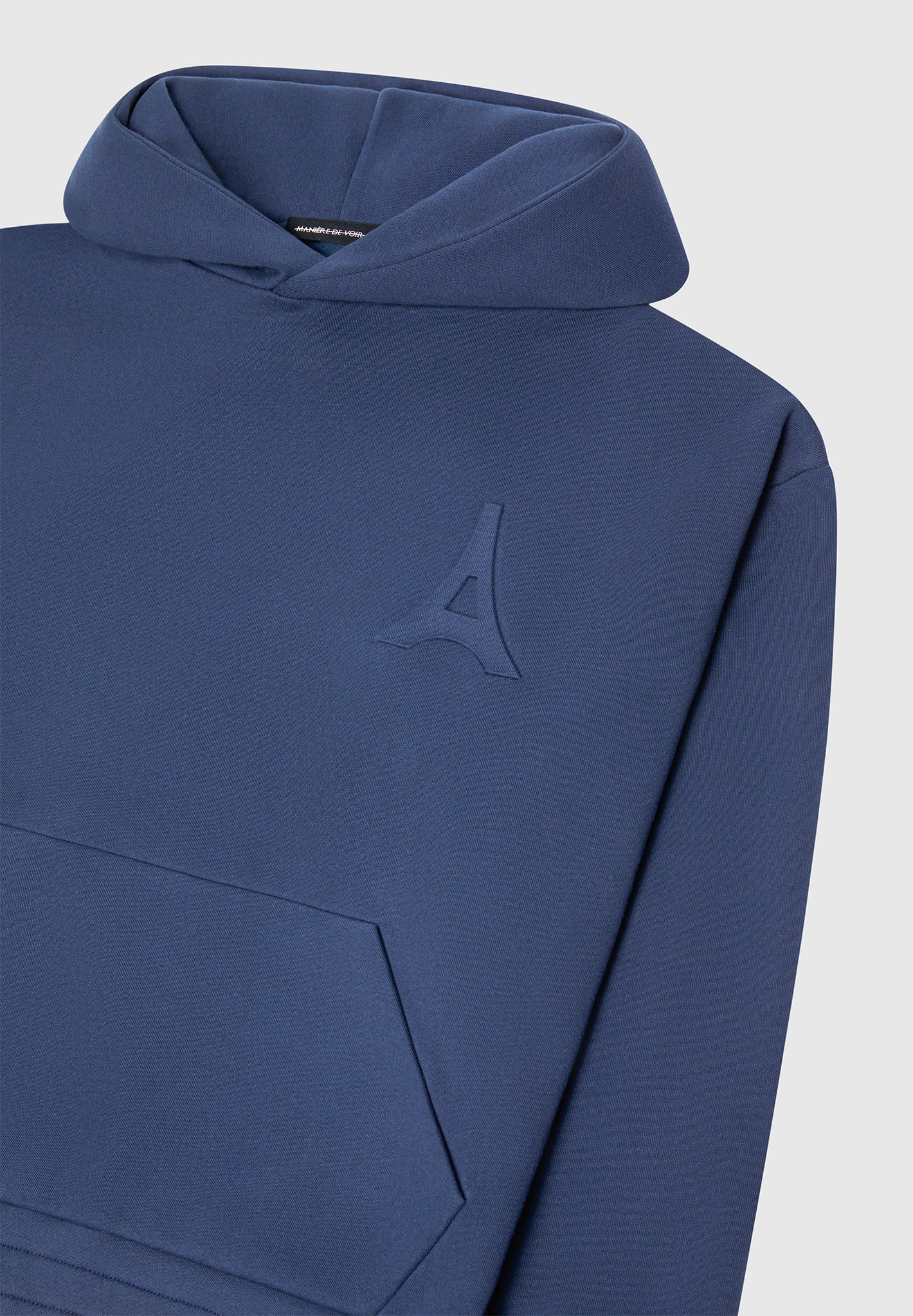 Éternel Eiffel Embossed Hoodie - Airforce Blue