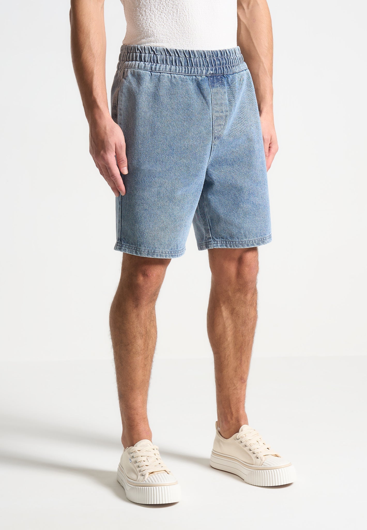 Denim Shorts - Mid Blue