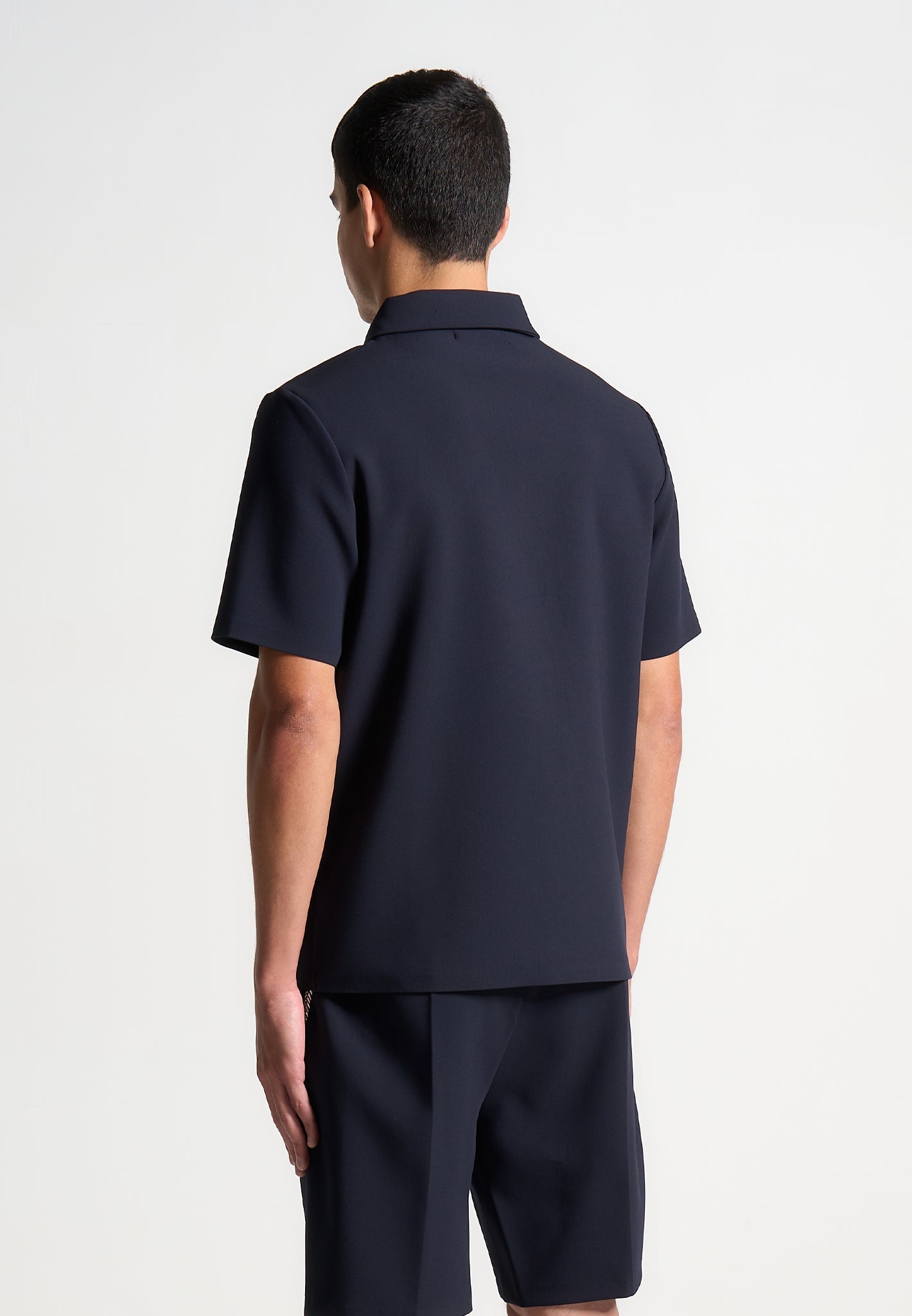 Tailored Shirt With Crease - Navy